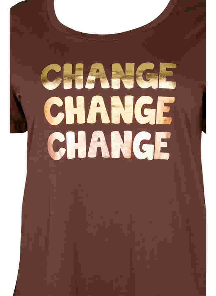 T-shirt en coton à manches courtes, Chestnut Change, Packshot image number 2