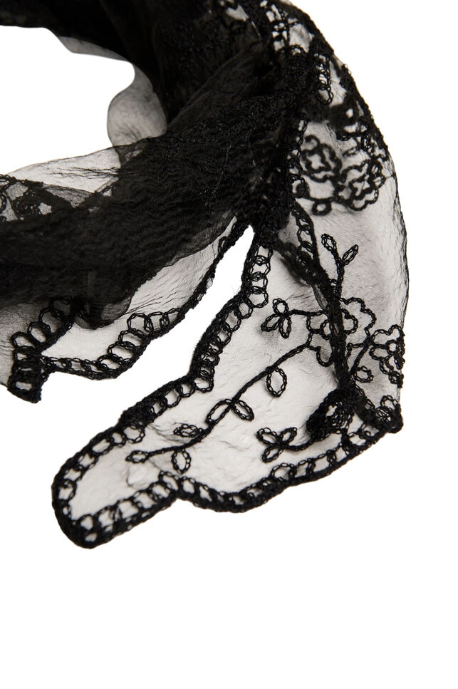 &Eacute;charpe triangulaire en dentelle, Noir, Packshot image number 1