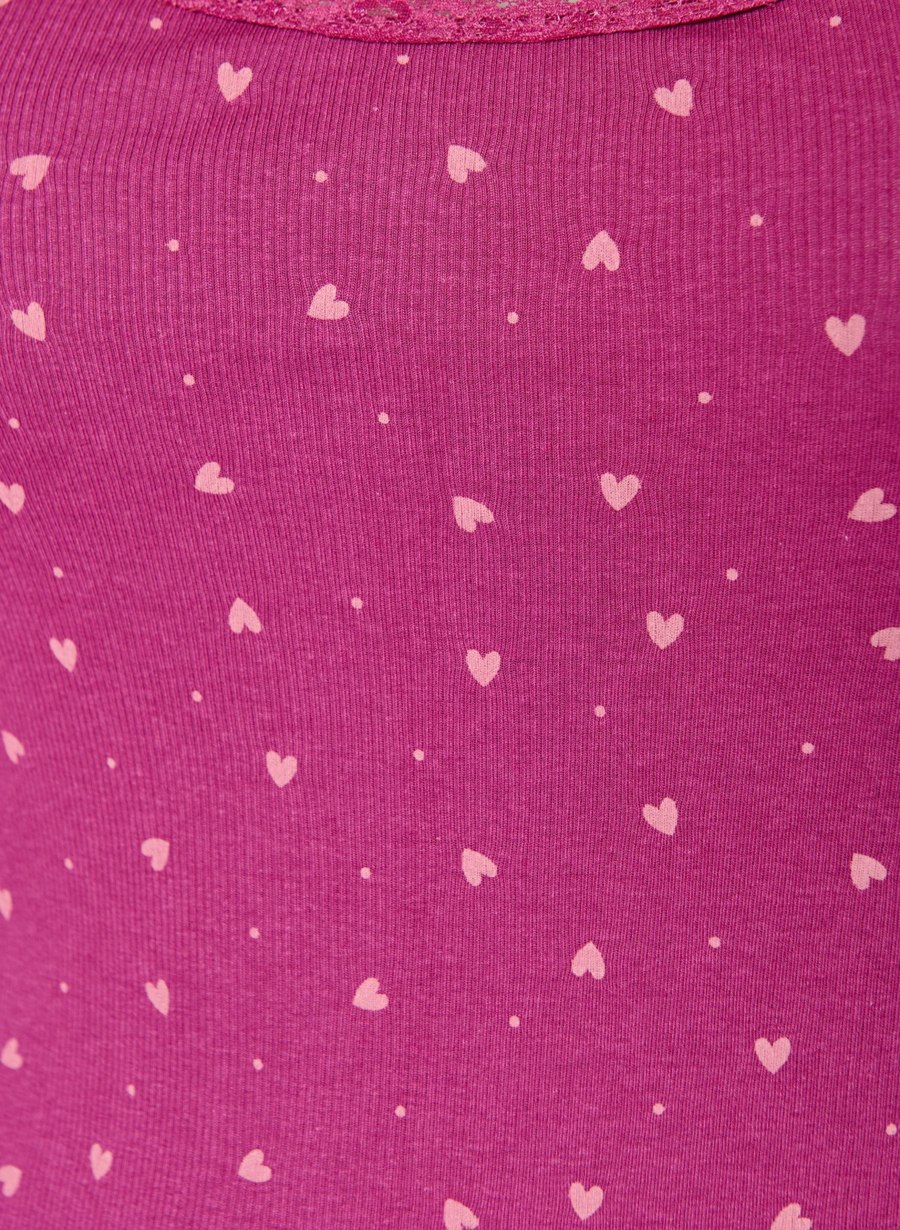 ZizziTop avec imprim&eacute; et bord en dentelle, Violet, Packshot image number 2