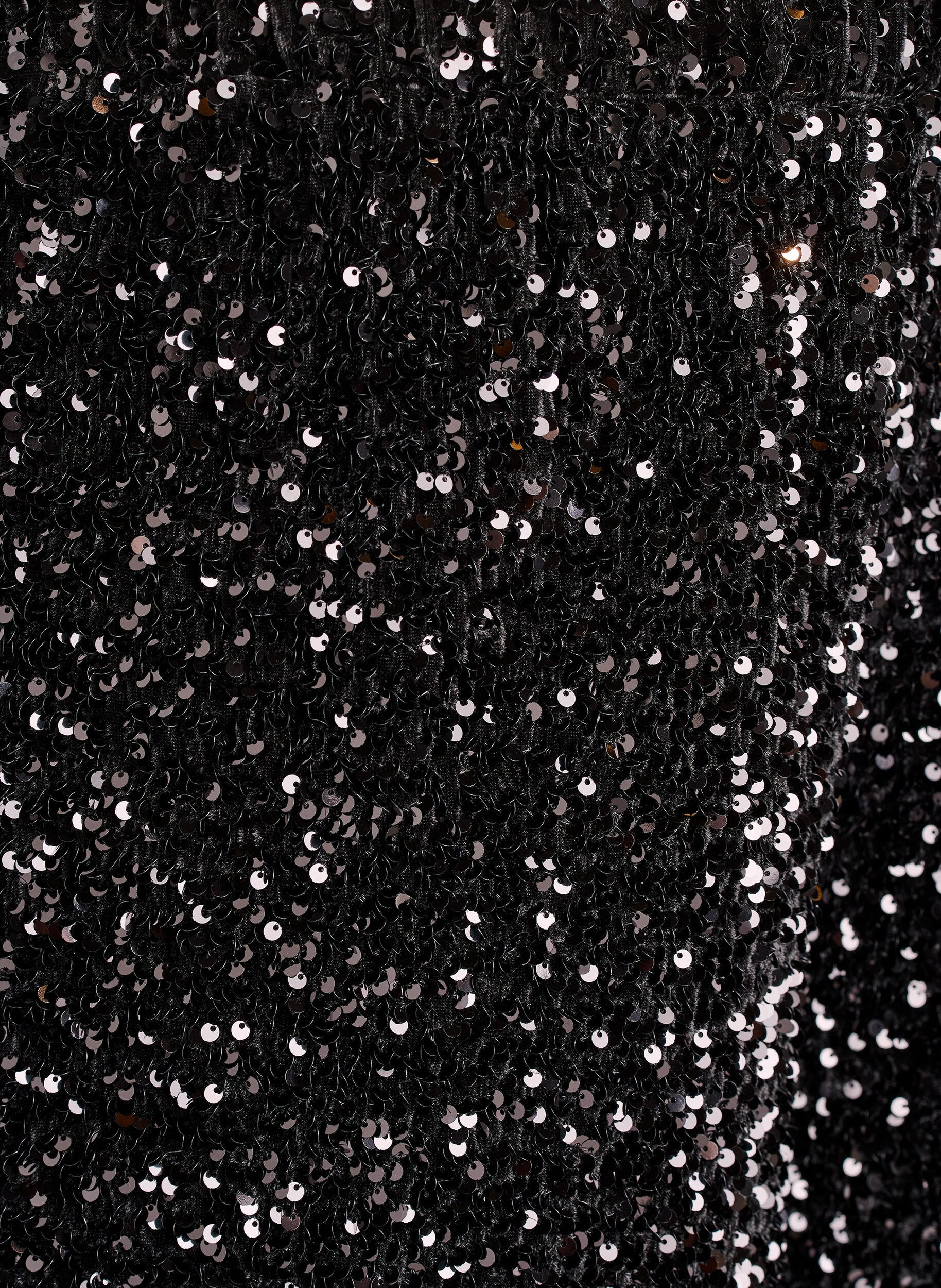 Zizzi Short taille haute &agrave; sequins, Noir, Packshot image number 2