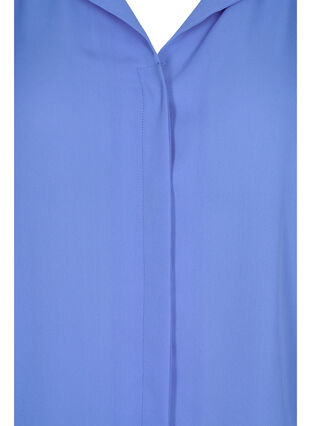 Effen kleur overhemd met v-hals, Ultramarine, Packshot image number 2
