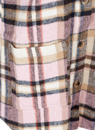 Gilet à carreaux avec de grandes poches, Pink check, Packshot image number 3