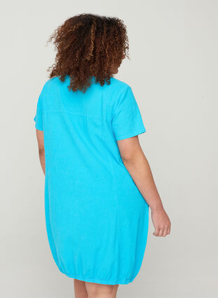 Robe en coton à manches courtes, River Blue, Model image number 1