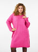Robe en tricot avec des fentes, Raspberry Rose Mel., Model image number 0