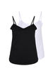 Set van 2 basic tops in katoen, Black/Bright White, Packshot image number 0