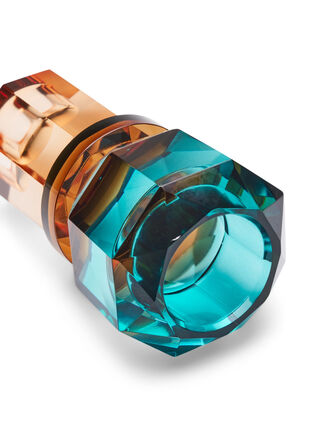 Bougeoir en cristal, Peach/Petrol Comb, Packshot image number 2