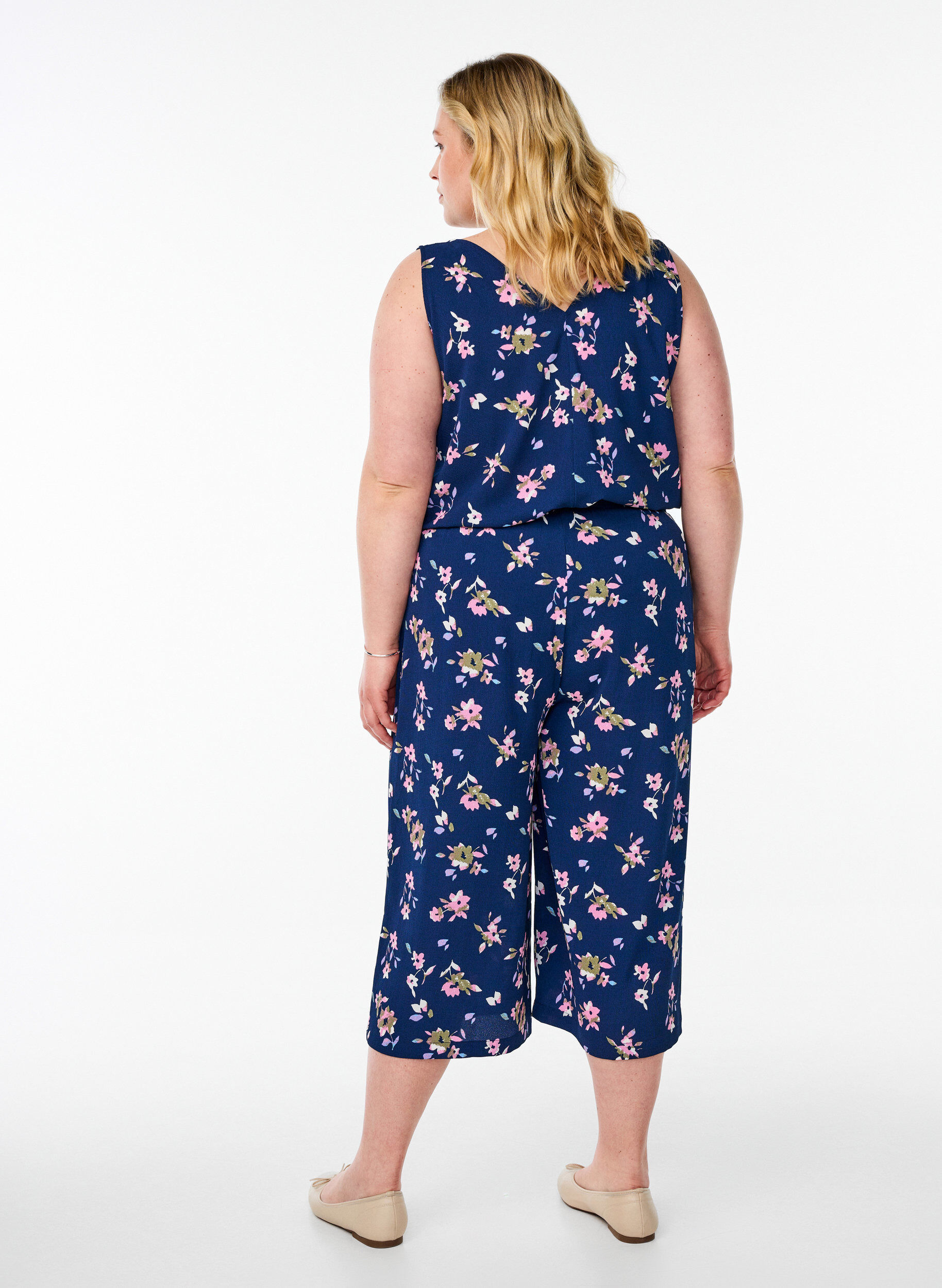 ZizziCulotte broek met print, Blauw, Model image number 1