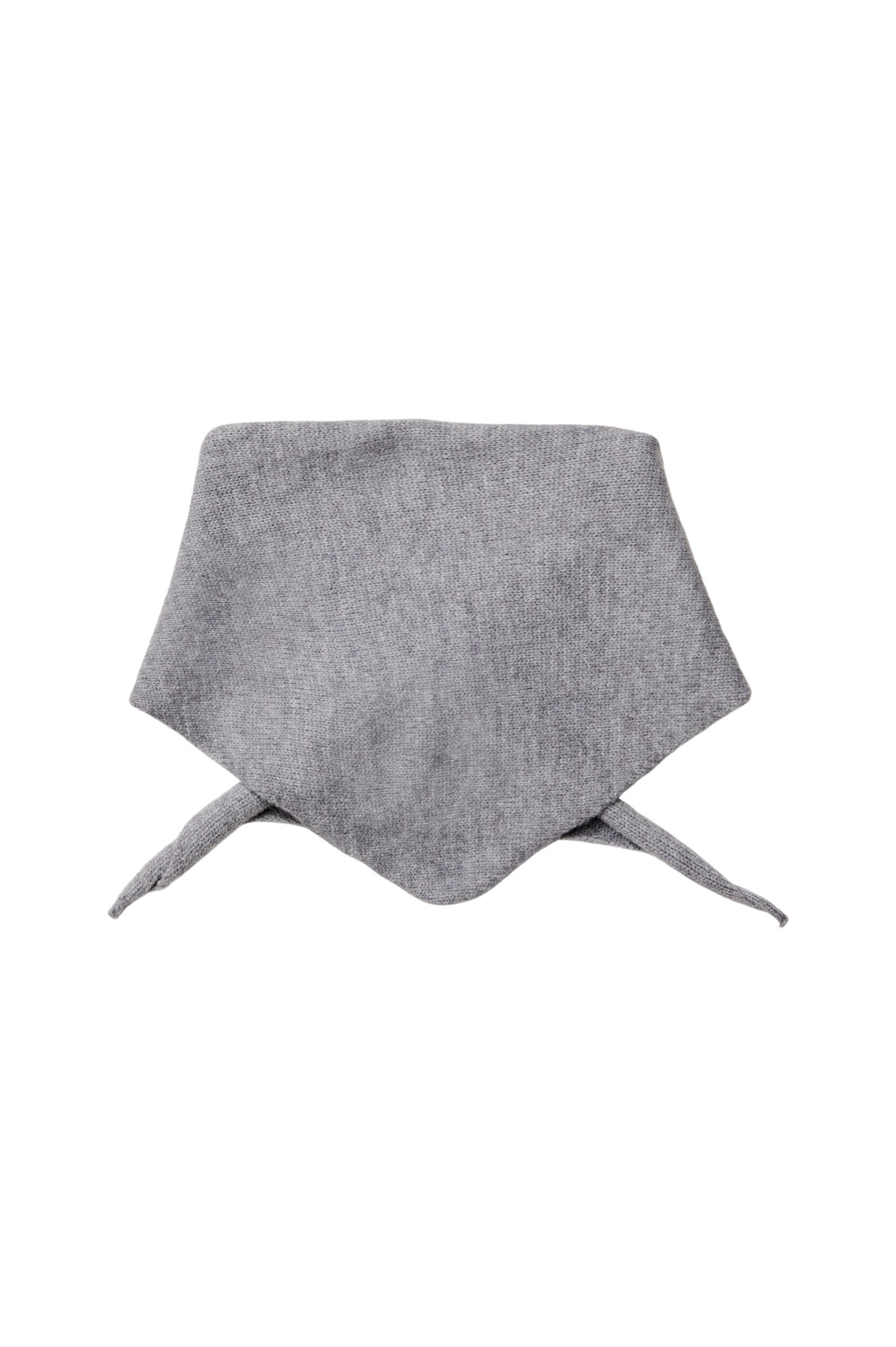 Zizzi&Eacute;charpe triangle tricot&eacute;e, Gris, Packshot image number 1