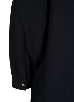 Robe chemise longue en viscose, Black, Packshot image number 3