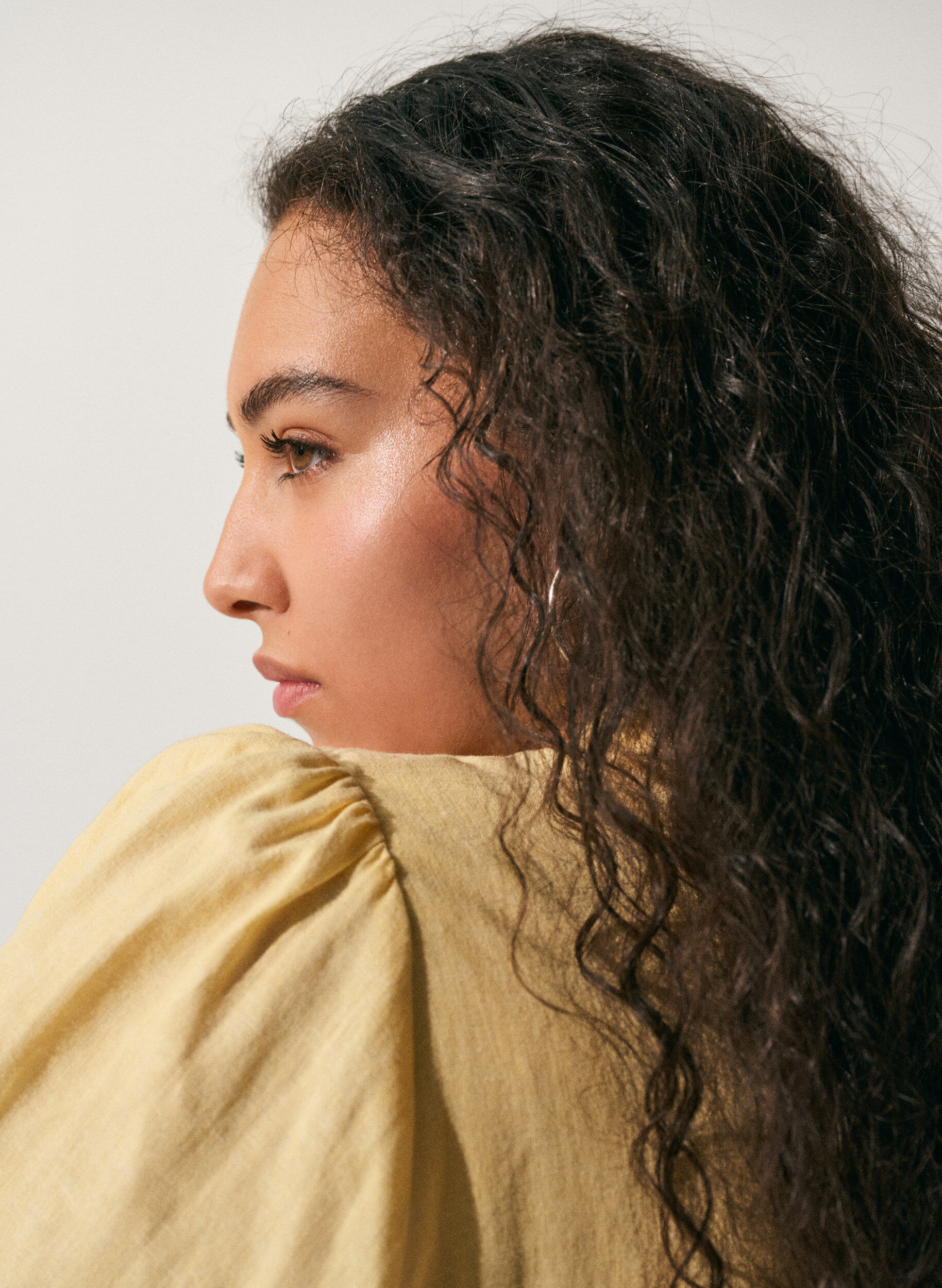 Shirtjurk in linnen en viscose met strikceintuur