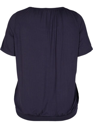 T-shirt à manches courtes en viscose avec élastique, Night Sky, Packshot image number 1
