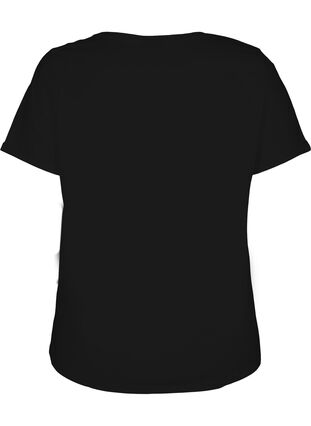 T-shirt met print en korte mouwen, Black, Packshot image number 1