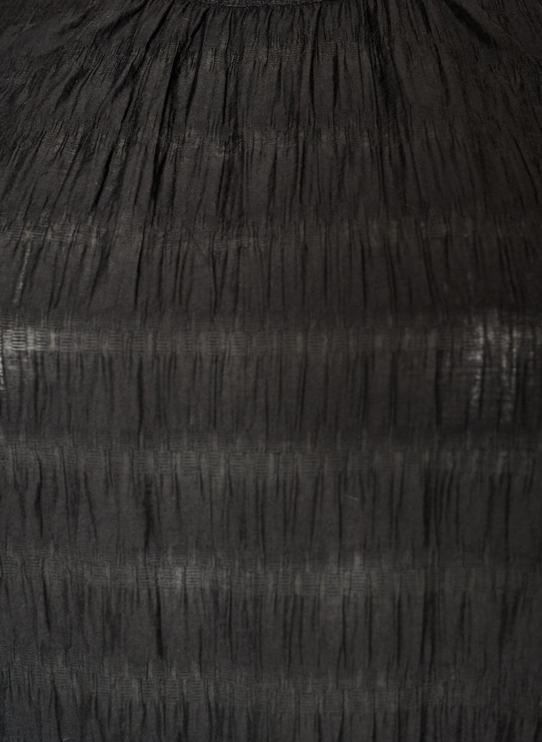 ZizziBlouse sans manches textur&eacute;e avec volants, Noir, Packshot image number 2