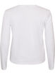 T-shirt basique &agrave; manches longues et col rond, Blanc, Packshot image number 1