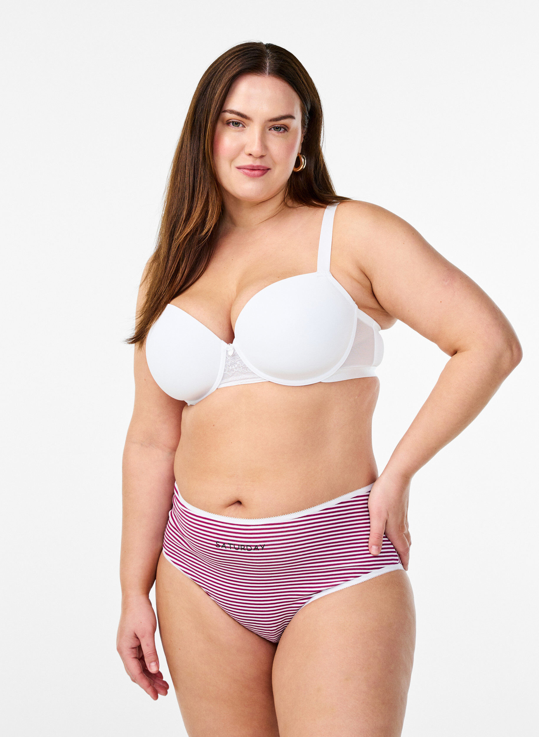 Zizzi7-pack slip met normale taille, Blauw, Model image number 0