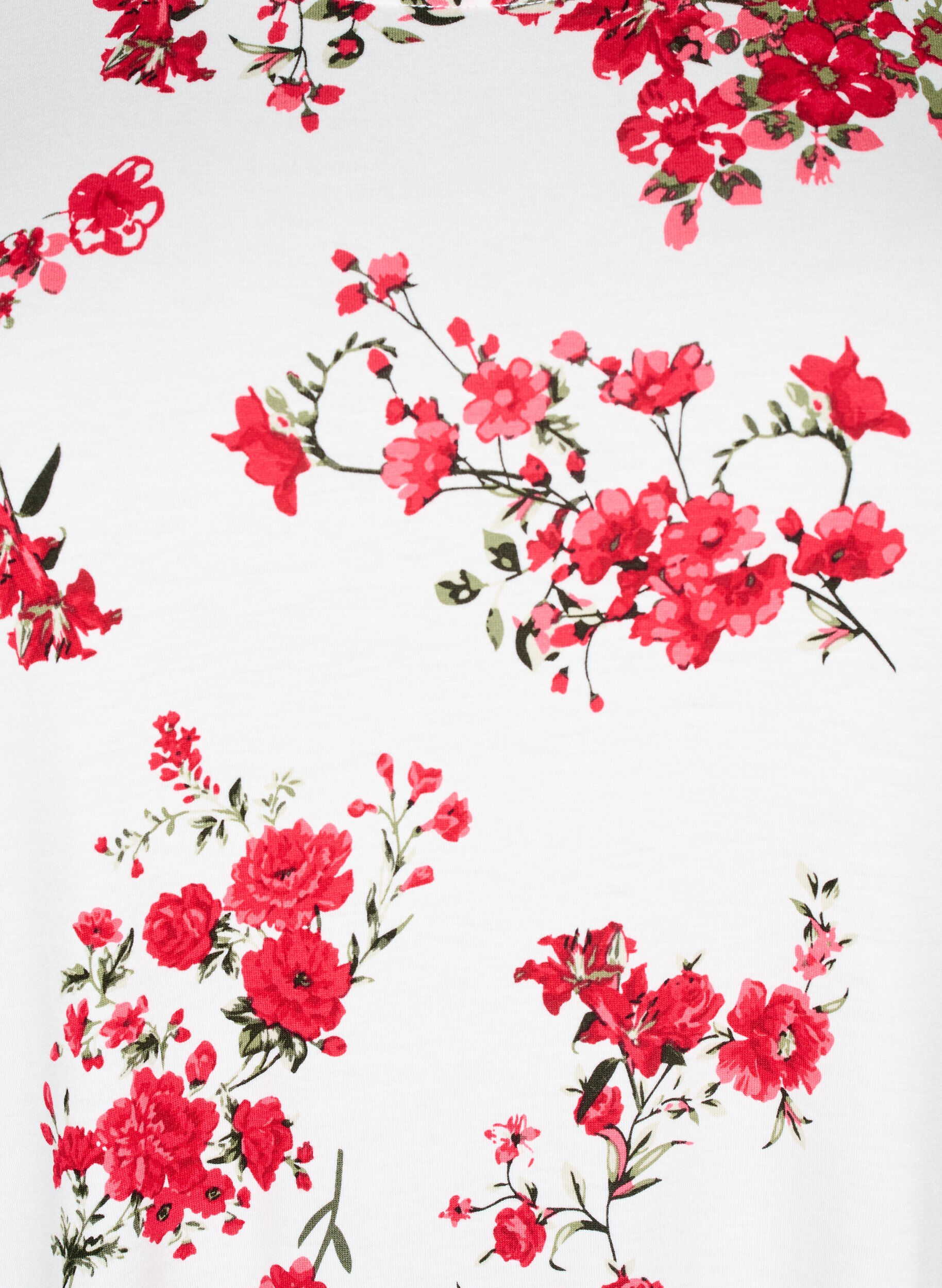 ZizziT-shirt met bloemenprint, Rood, Packshot image number 2