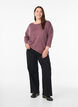 Blouse en jersey avec manches 3/4, Bordeaux, Model image number 1