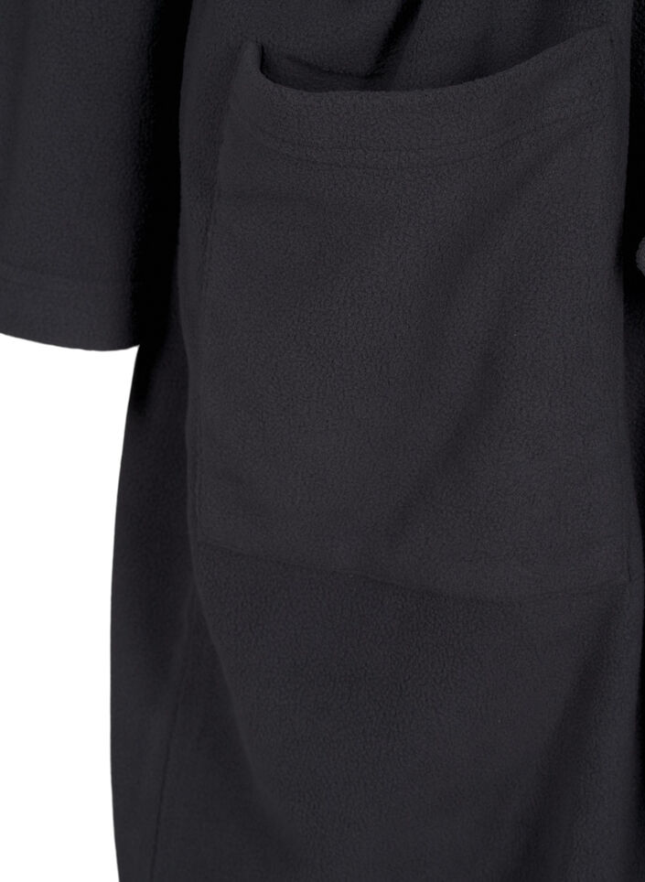 Peignoir avec fermeture éclair et capuche, Gris anthracite, Packshot image number 3