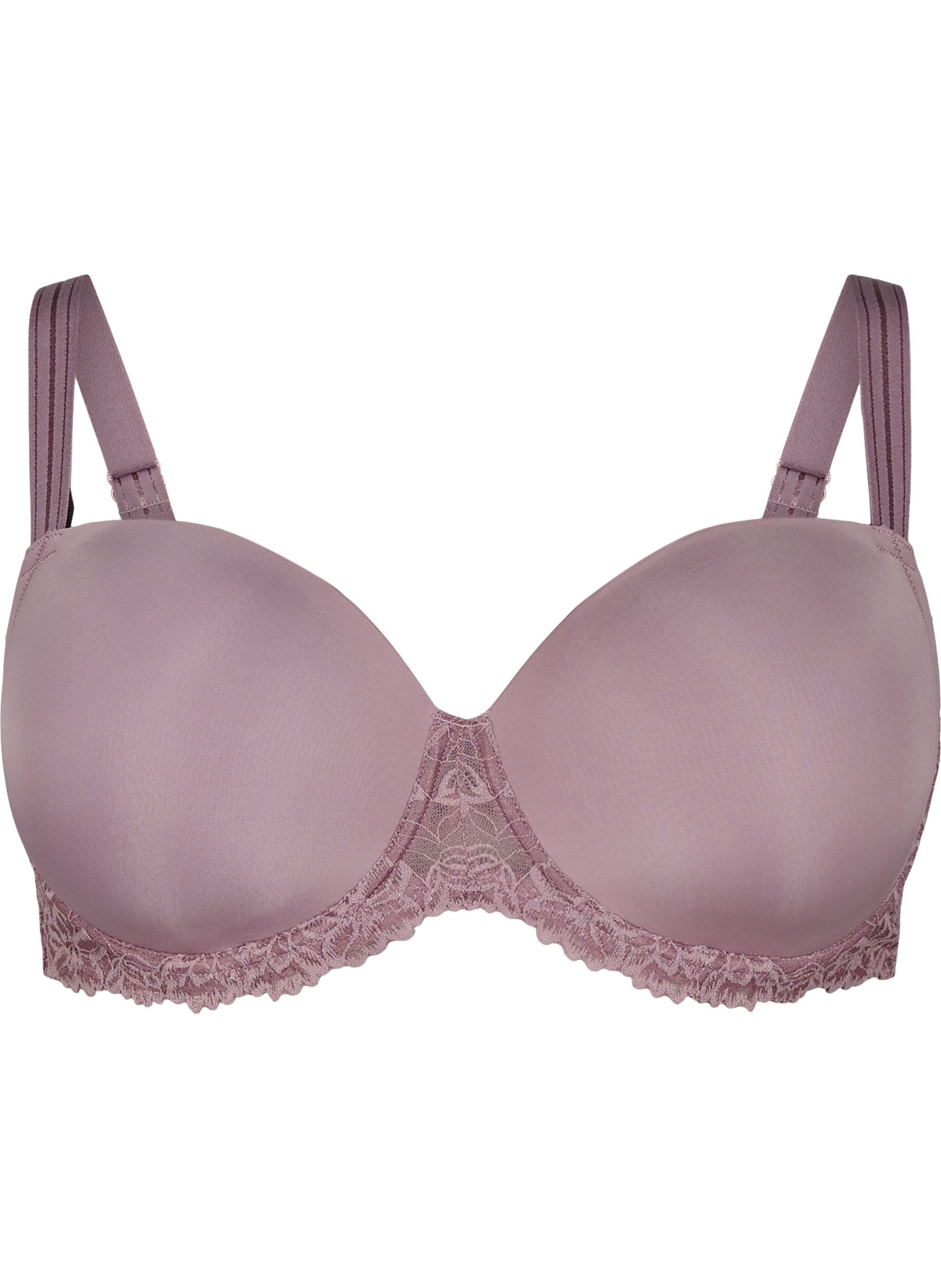 Soutien-gorge moul&eacute; avec dentelle et coupes lisses