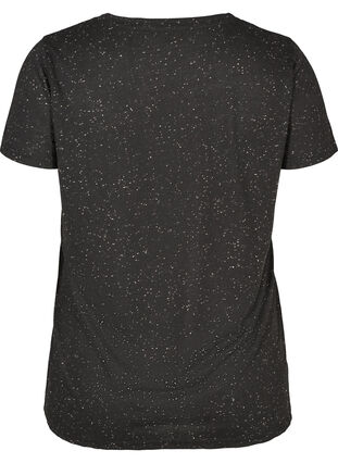 T-shirt col V, Black, Packshot image number 1