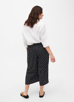 Pantalon ample avec imprimé, Black Dot, Model image number 1