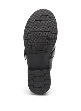 Open leren loafer met studs, Black, Packshot image number 4