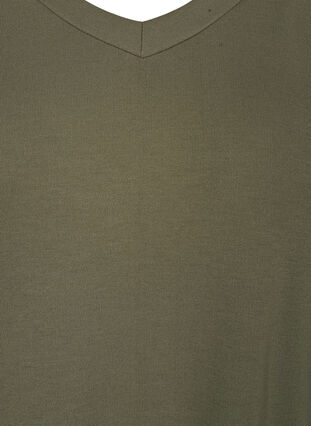 Robe à manches 3/4 et bande, Dusty Olive, Packshot image number 2