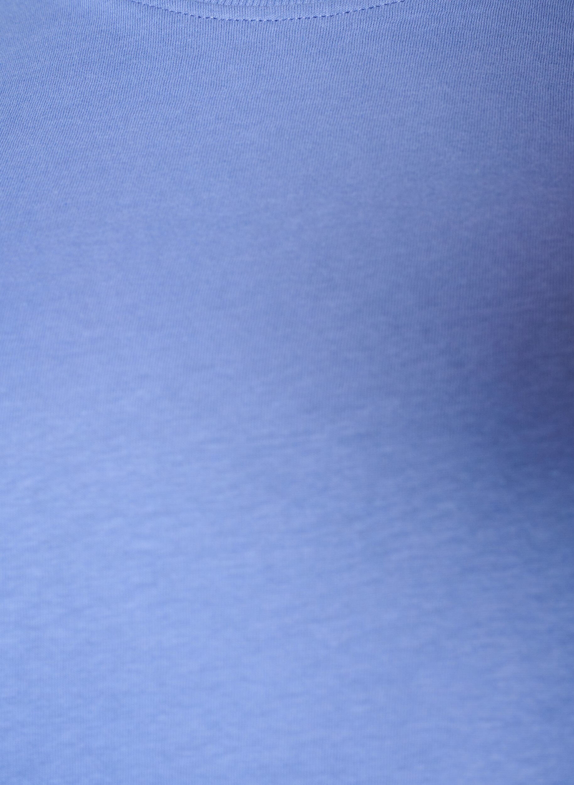 ZizziBasic katoenen T-shirt met ronde hals, Paars, Packshot image number 2