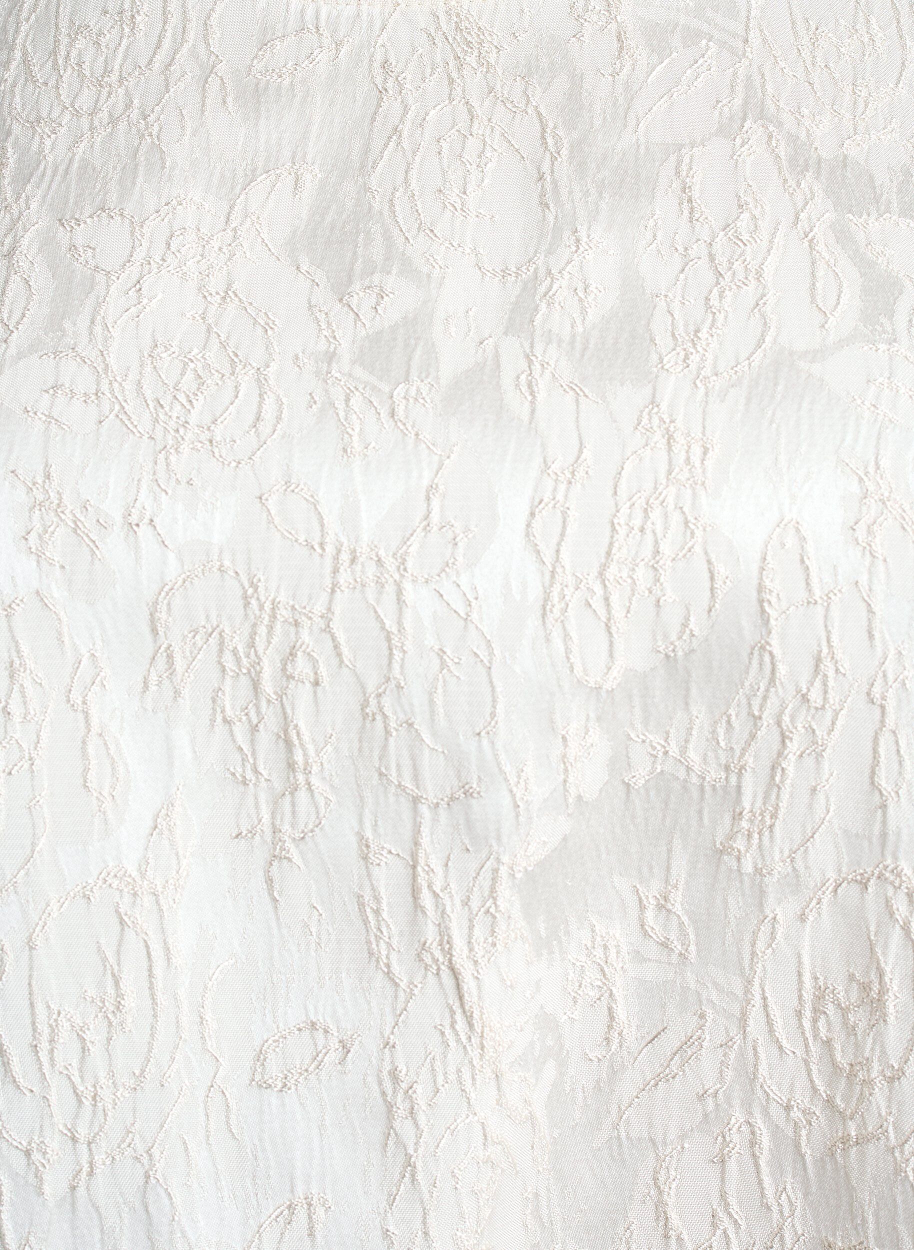 ZizziBlouse met jacquardpatroon en pofmouwen, Vanille, Packshot image number 2