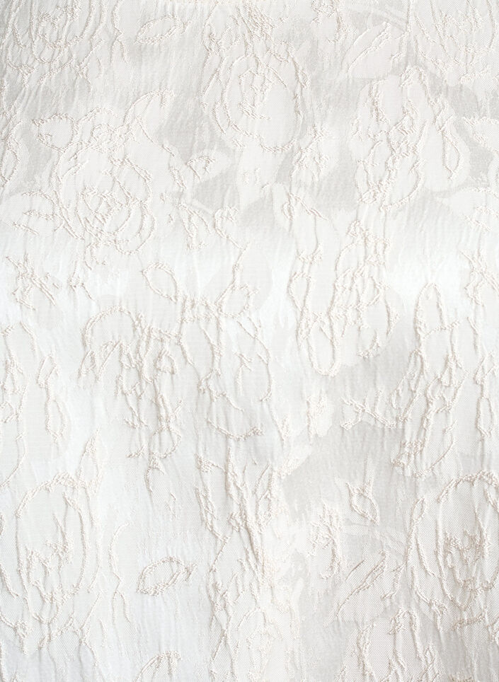 Chemisier avec motif jacquard et manches bouffantes, Vanille, Packshot image number 2