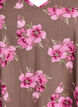 Robe courte &eacute;vas&eacute;e &agrave; imprim&eacute; floral, Marron, Packshot image number 2
