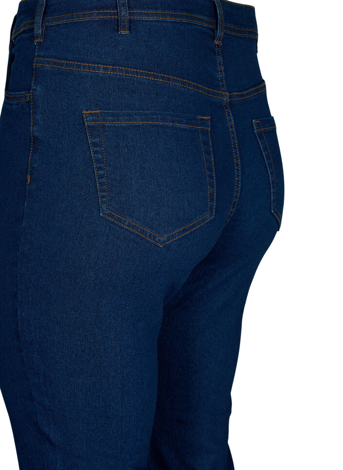 Hoog getailleerde jeans met bootcut, Blauw, Packshot image number 3