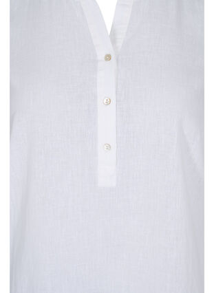 Robe chemise longue à manches courtes, White, Packshot image number 2