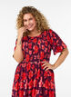 Jurk met smokwerk en bloemenprint, Paars, Model image number 2