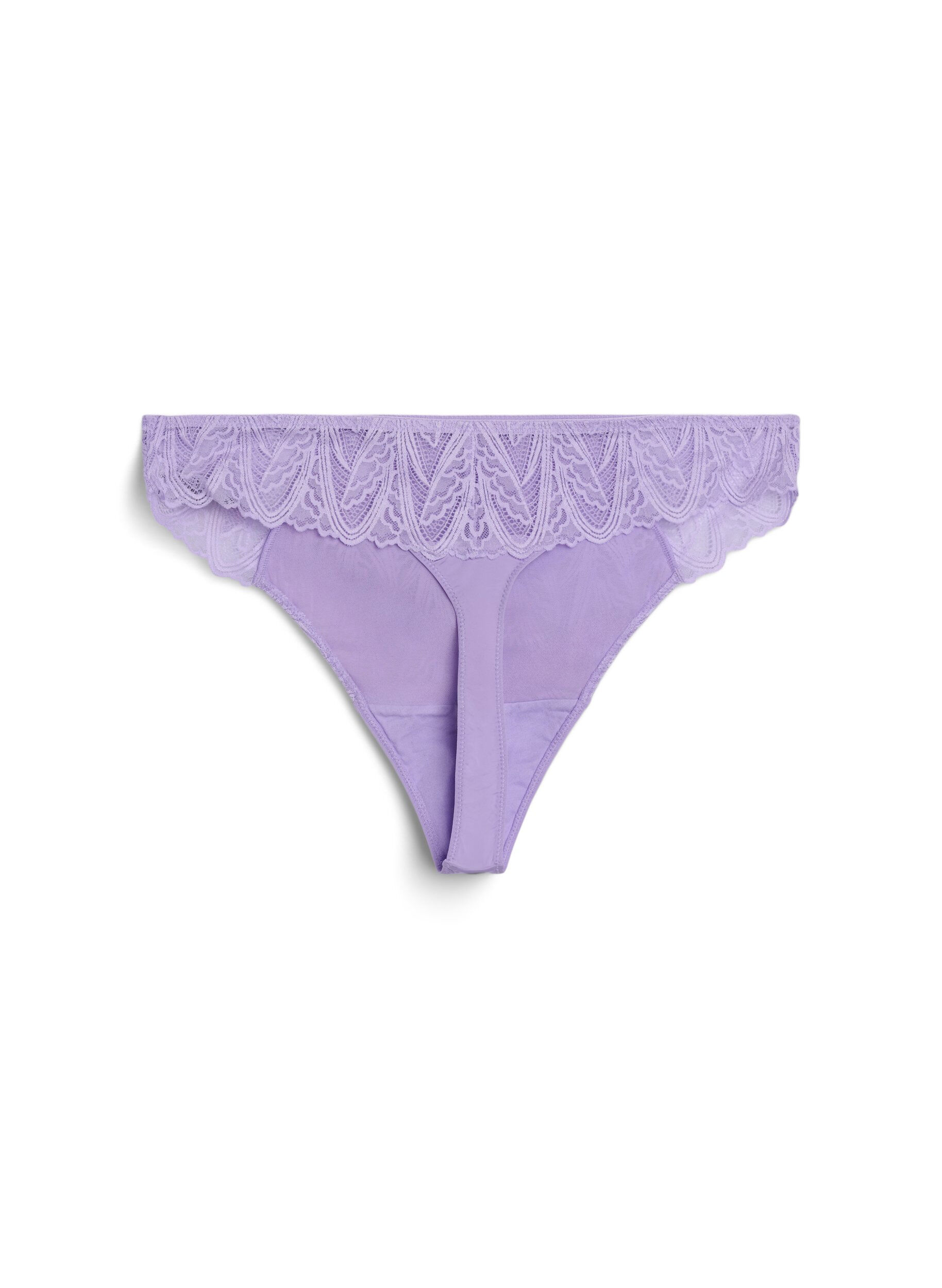 Zizzi String &agrave; dentelle de taille normale, Mauve, Packshot image number 1