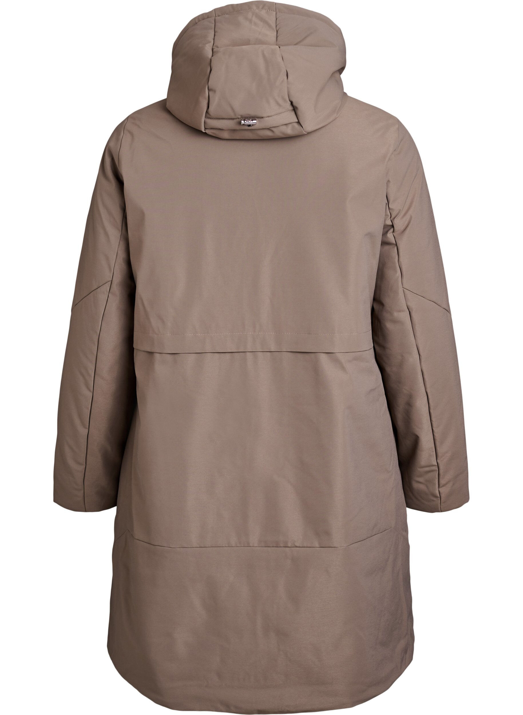Zizzi Veste d'hiver avec taille ajustable, Marron, Packshot image number 1