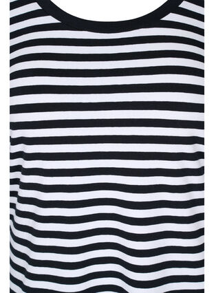 Robe rayée en coton à manches longues, Black w. White Thin, Packshot image number 2