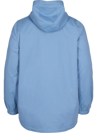 Veste Parka courte à capuche et bas ajustable, Blue Shadow, Packshot image number 1