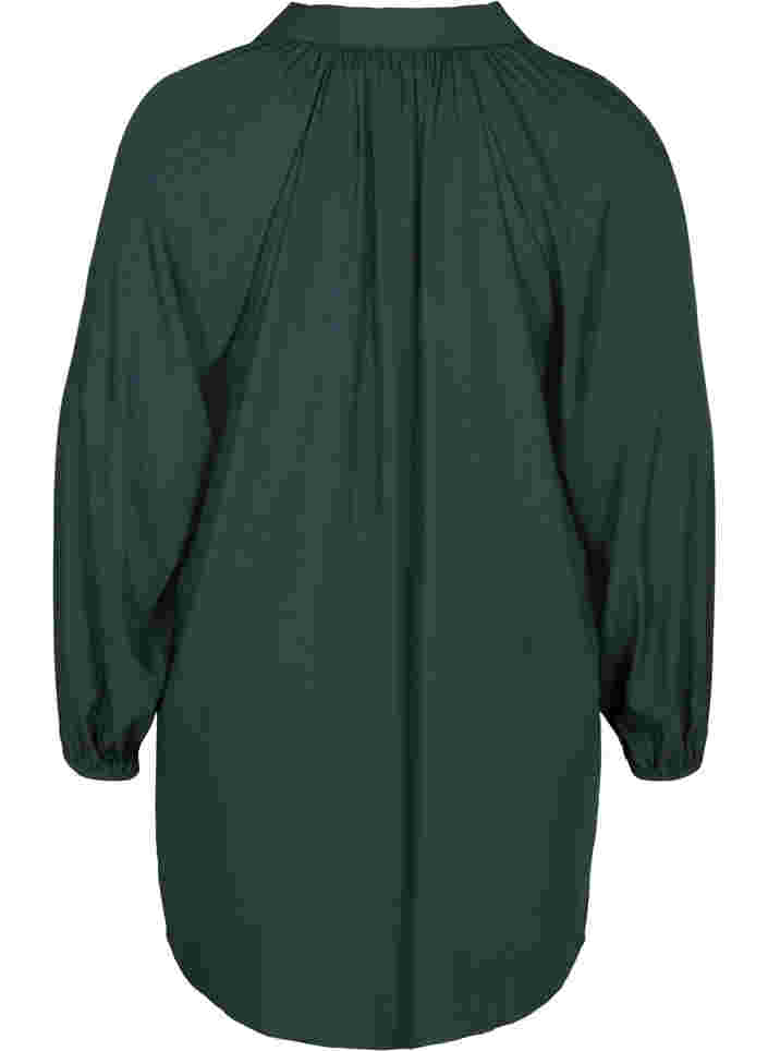 Tuniek met lange mouwen en v-hals, Darkest Spruce, Packshot image number 1
