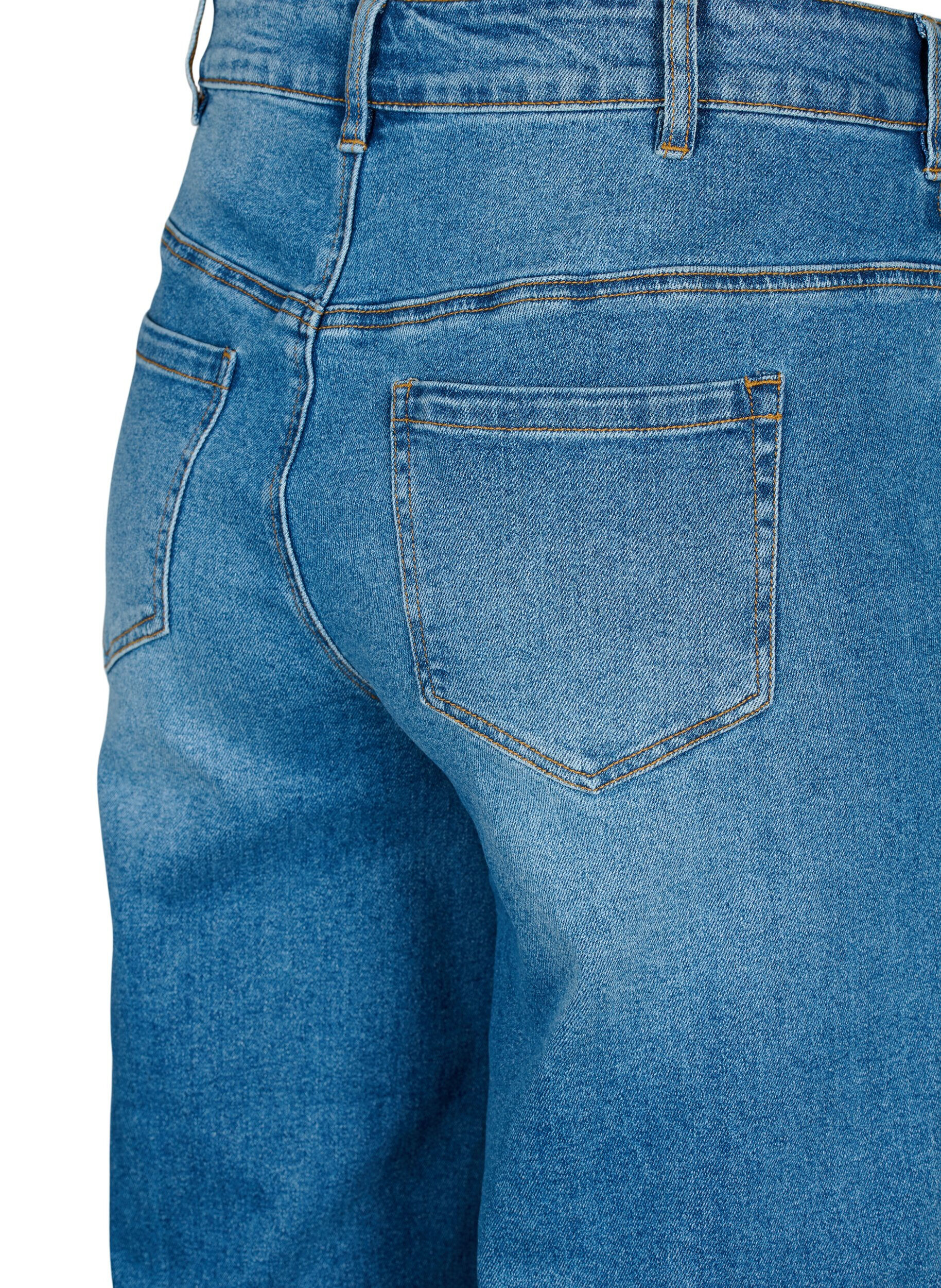 ZizziCropped jeans met flare, Blauw, Packshot image number 3