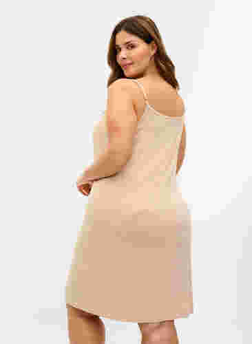 Dessous de robe en viscose uni, Frappé, Model image number 1