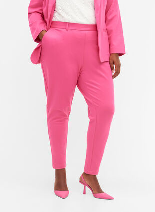 Blazer simple avec bouton et poches décoratives, Shocking Pink, Model image number 2