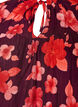 Floral viscose blouse met ruches mouwen, Paars, Packshot image number 2