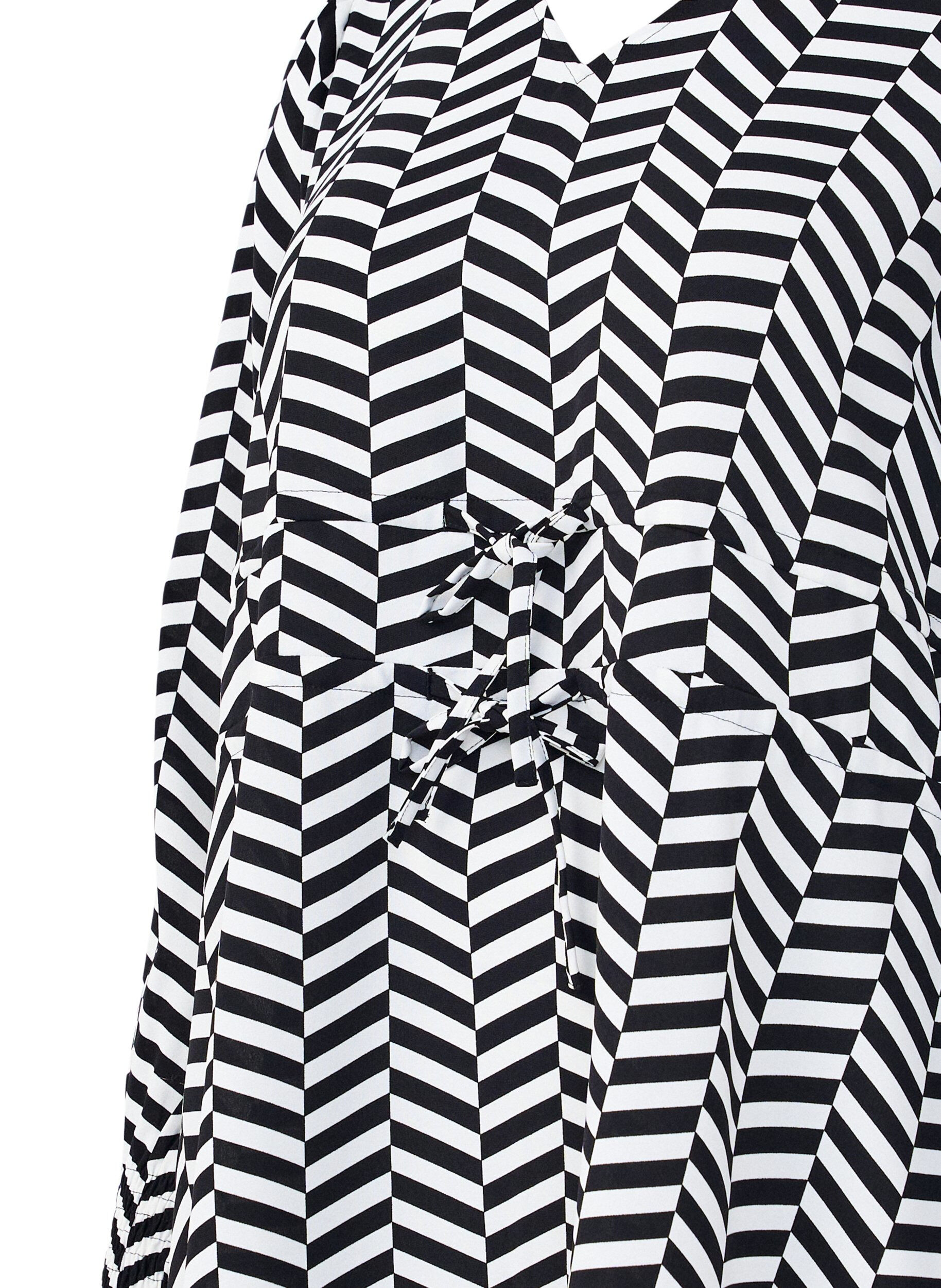 ZizziJurk met strikceinturen in de taille, Zwart, Packshot image number 2