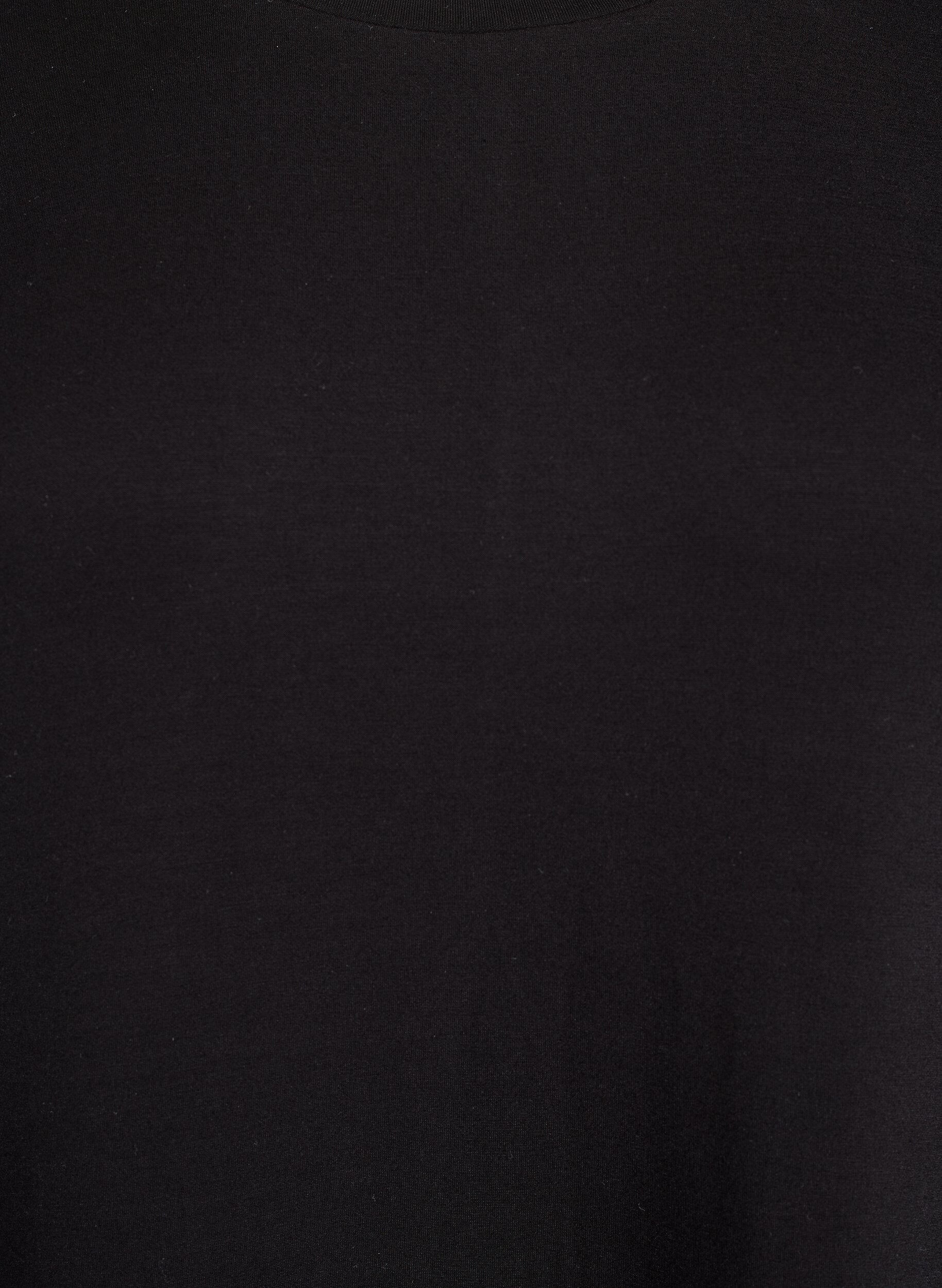 ZizziT-shirtjurk van jersey met zijsplitten, Zwart, Packshot image number 2