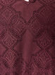 Blouse met lange mouwen met kantpatroon, Donker Bordeaux, Packshot image number 2