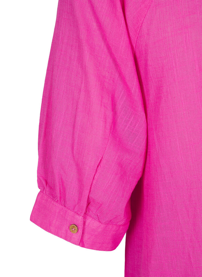 Katoenen tuniek met V-hals, Roze, Packshot image number 3