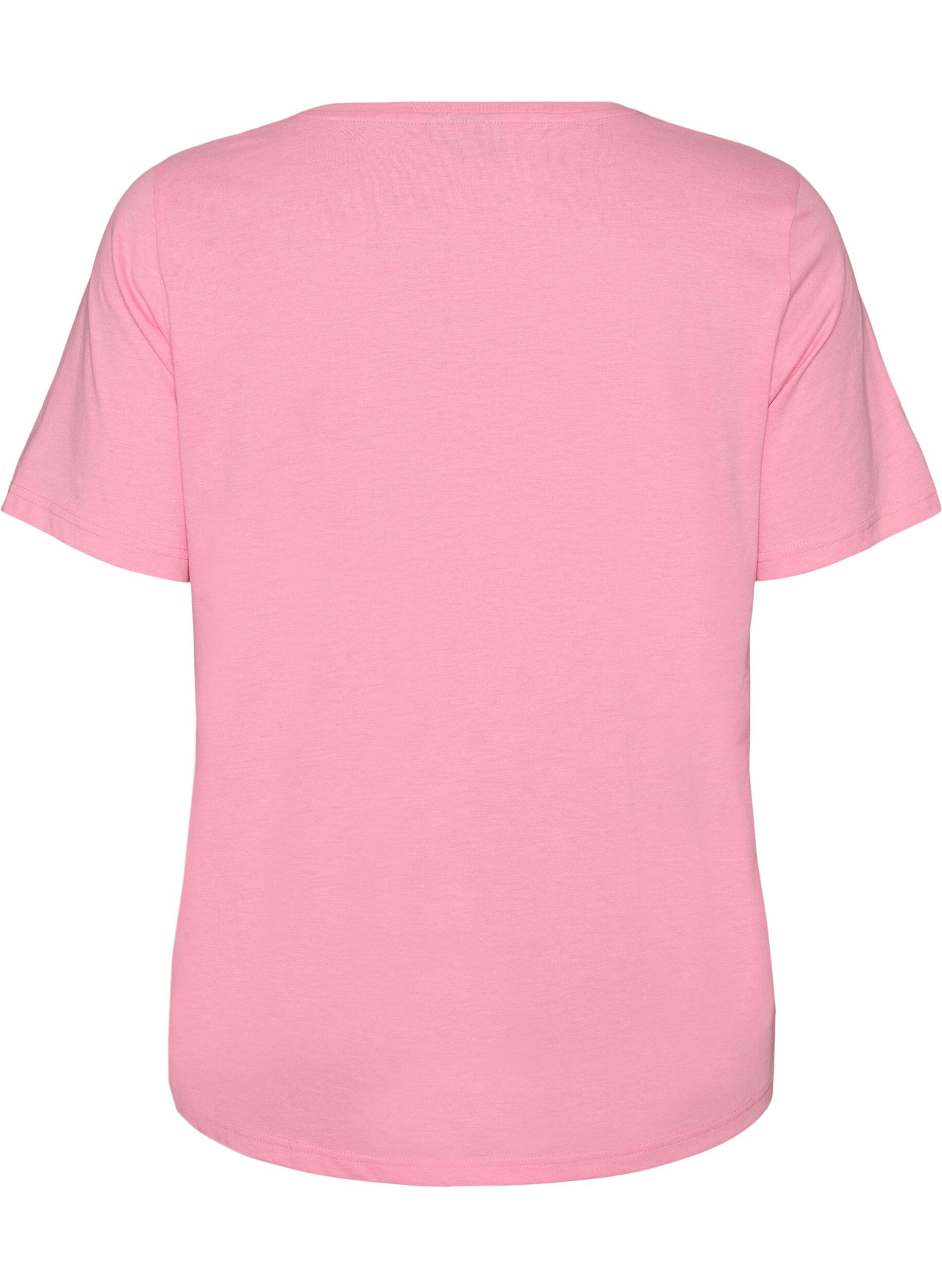 ZizziT-shirt met motief, Roze, Packshot image number 1