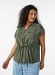 Gilet en modal avec fermeture &eacute;clair et ceinture &agrave; nouer, Vert, Model image number 0