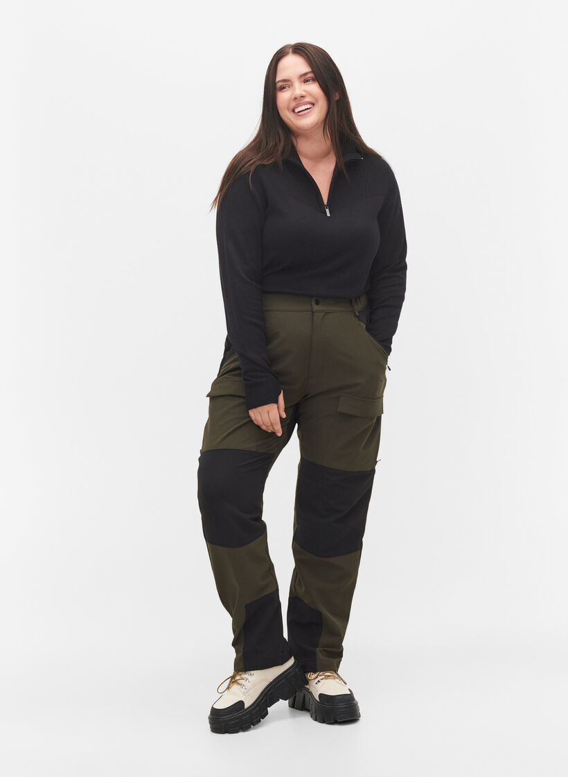 Pantalon de randonnée imperméable avec poches, Forest Night, Model image number 0